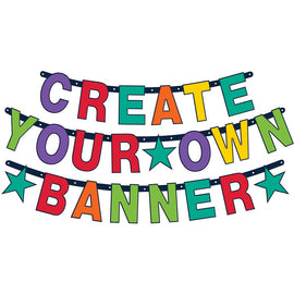 Birthday Accessories Rainbow Create Your Own Banner