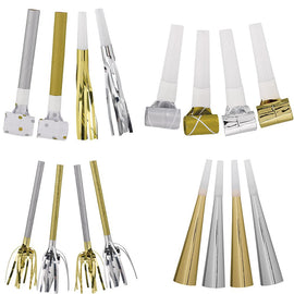 Birthday Accessories Silver & Gold Mega Pack Noisemakers