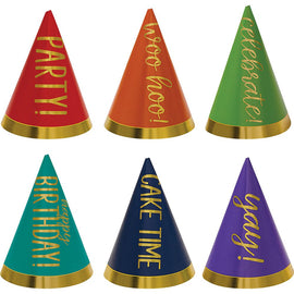 Birthday Accessories Rainbow Mini Cone Hats