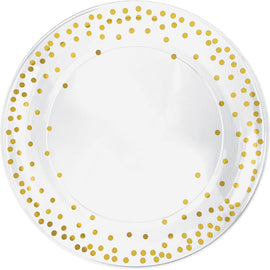 Dots Plastic Round Tray - Hot-Stamped