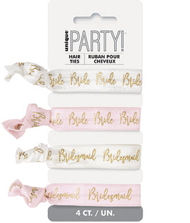 Bachelorette Party Hair Ties, 4ct