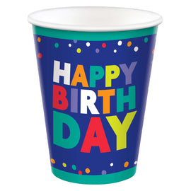 Bold Happy Birthday 9 Ounces Paper cups