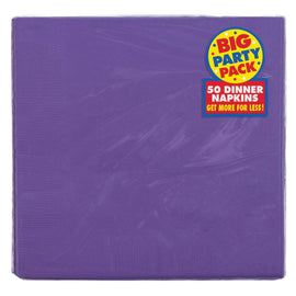Purple Big Party Pack 2-Ply Dinner Napkins, 50ct
