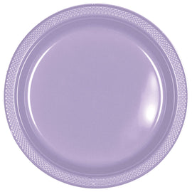 Lavender Plastic Plates, 9"