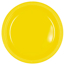 Yellow Sunshine Plastic Plates, 9"