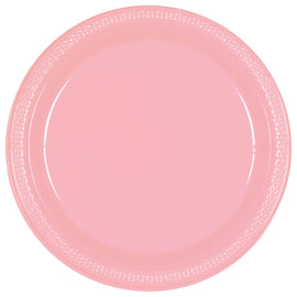 New Pink Plastic Plates, 9"