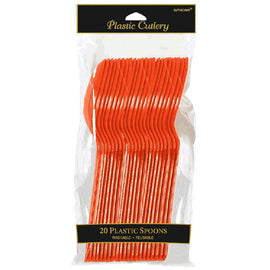 Orange Peel Plastic Spoons 20ct