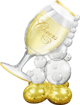 Bubbly Wine Glass AirLoonz Foil Balloon