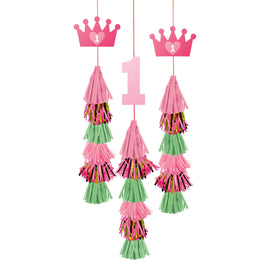 1st Birthday Pink Dangle Decorations Value Pack