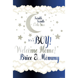 Customizable Yard Sign / Lawn Sign Baby Shower Twinkle Baby Boy
