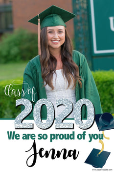 Customizable Yard Sign / Lawn Sign Grad Proud W/Picture