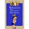 Customizable Yard Sign / Lawn Sign Welcome Baby Shower Royal Crown Blue