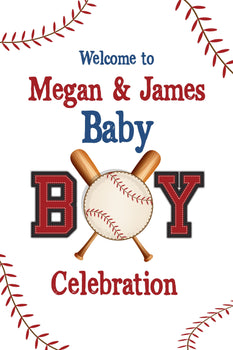 Customizable Yard Sign / Lawn Sign Welcome Baby Shower Baseball