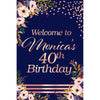 Customizable Yard Sign / Lawn Sign Welcome Birthday Navy Rose/Gold