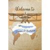 Customizable Yard Sign / Lawn Sign Welcome Birthday Old Airplane