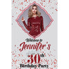 Customizable Yard Sign / Lawn Sign Welcome Birthday Red Glitter W/Photo