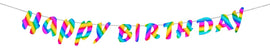 Banner - 7" Diamond Happy Birthday Rainbow