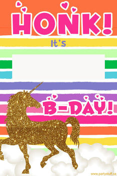 Yard Sign - Fill-in-the-Blank Unicorn Birthday