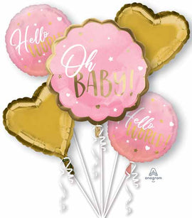 Foil Balloon - Bouquet Oh Baby Pink