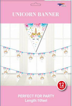 Unicorn Party Pennant Banner - 12'
