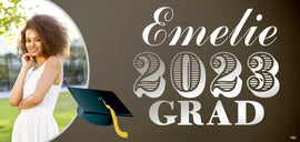 Banner - Custom Deluxe Grad Chalkboard With Picture