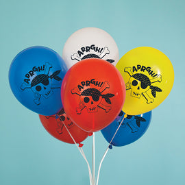 Ahoy Pirate 12" Latex Balloons, 8ct