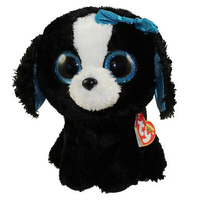 Ty - Beanie Boo Tracey - Black/White Dog Med