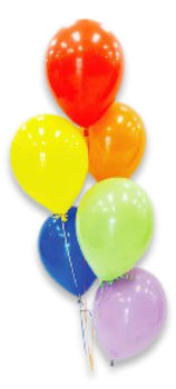 6 Latex Helium Balloon Bouquet