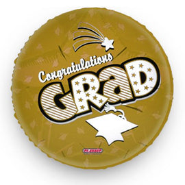 Foil Balloon - Congrats Grad Gold