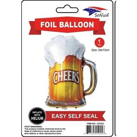 Beer Mug Cheers Foil Supershape Balloon