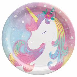 Enchanted Unicorn 7" Round Plates