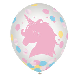 Magical Rainbow Birthday Latex Confetti Balloon