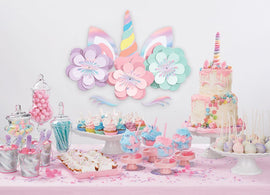 Magical Rainbow Birthday Unicorn Wall Decorating Kit