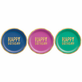 Happy Dots 7" Foil Plate, Assorted
