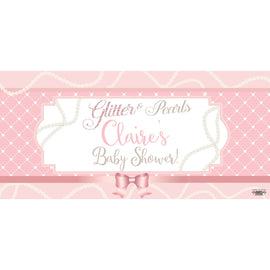 Banner - Custom Deluxe Baby Shower Pink Bow