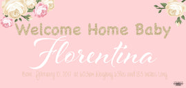 Banner - Custom Deluxe Baby Shower Pink & Gold Sparkle