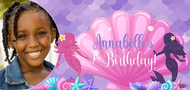 Banner - Custom Deluxe Birthday Mermaid With Picture