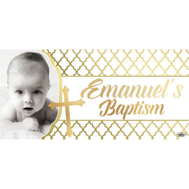 Banner - Custom Deluxe Religious Gold With Picture