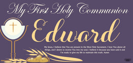 Banner - Custom Deluxe Religious Purple & Gold With Picture