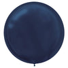 24" Metallic Bulk Latex Balloon - Navy