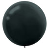 24" Round Latex Balloons - Black 4 Count