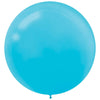 24" Round Latex Balloons - Caribbean Blue 4 Count