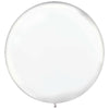 24" Round Latex Balloons - Clear 4 Count