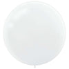 24" Round Latex Balloons - White 4 Count