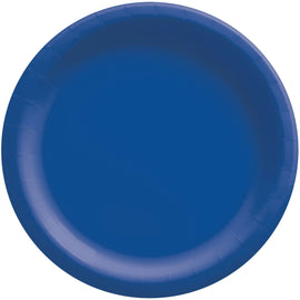 10" Round Paper Plates, 50 Ct. - Bright Royal Blue