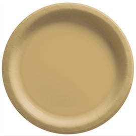 10" Round Paper Plates, 50 Ct. - Gold