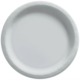 10" Round Paper Plates, 50 Ct. - Silver