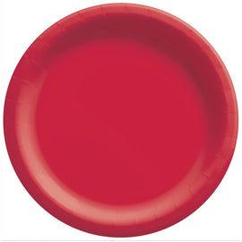 6 3/4" Round Paper Plates, 50 Ct. - Apple Red