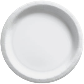 6 3/4" Round Paper Plates, 50 Ct. - Frosty White