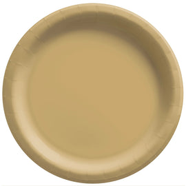 6 3/4" Round Paper Plates, 50 Ct. - Gold